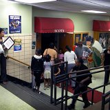 First patrons of the evening arrive