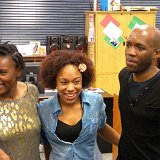 Debutantes Carleigh Frasier and Emeri May chatting up Artistic Director Troy Powell