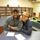 Ron Pittman and Lisa Belser Kirk enjoying AILEY II reception