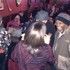 Needless to say, when her bestie Roxanne planned a homecoming at the Celtic Fox, LOTS of people showed up!