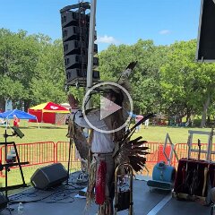 IMG 010784  Dennis Rogers offering a Spirit Dance to kick things off